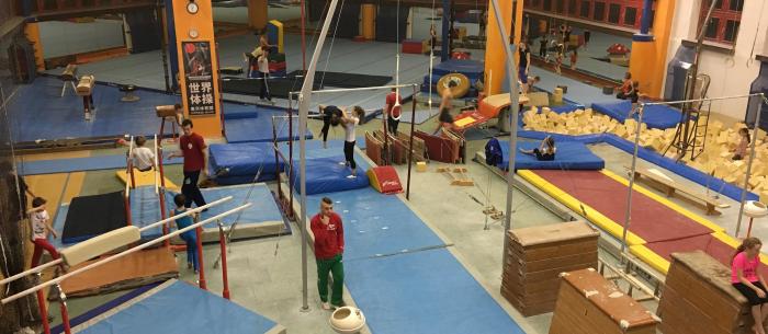 Gymnastics in Dlabačov gym